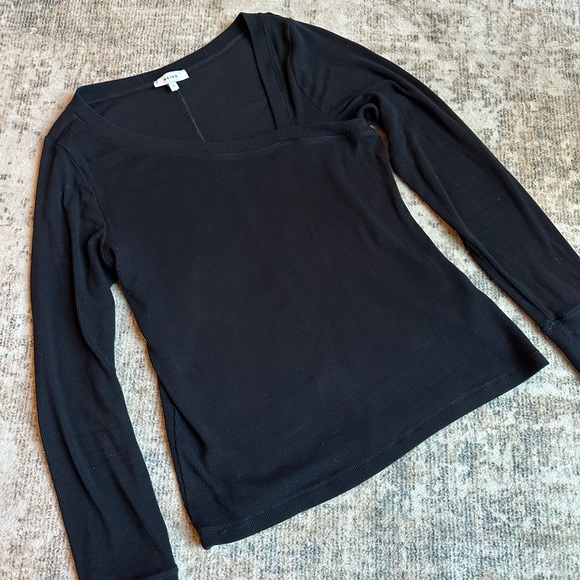 Reiss Asymmetric Neck Jersey Top Black Size‎ Large - Picture 6 of 9